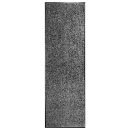323417 vidaXL Doormat Washable Anthracite 60x180 cm