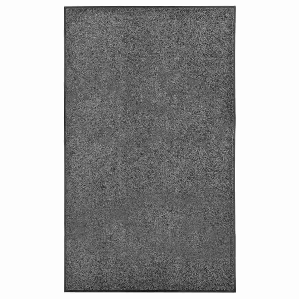 323419 vidaXL Doormat Washable Anthracite 90x150 cm