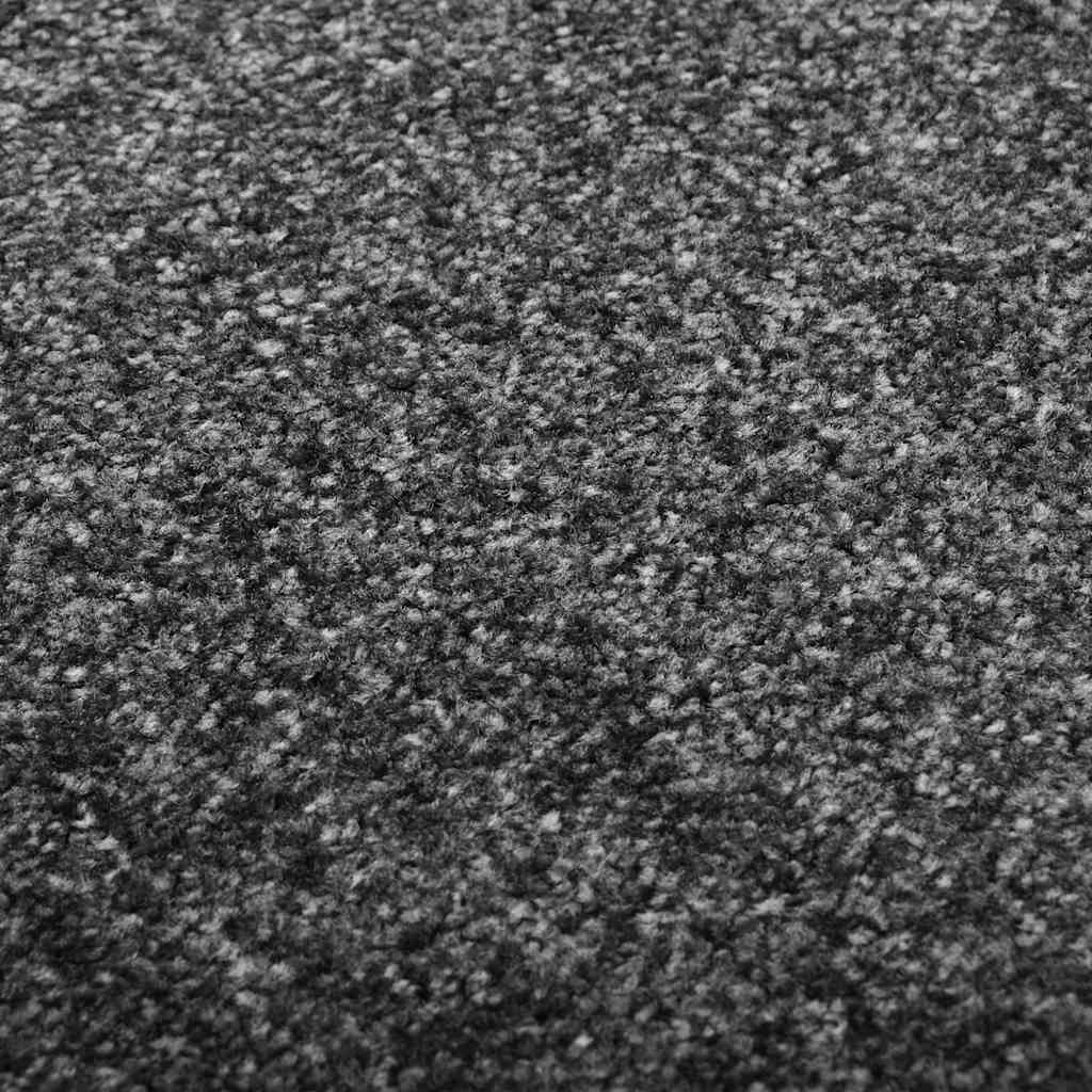 323419 vidaXL Doormat Washable Anthracite 90x150 cm