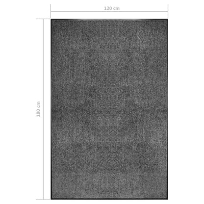 vidaXL Doormat Washable Anthracite 120x180 cm