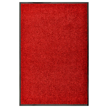 323422 vidaXL Doormat Washable Red 60x90 cm