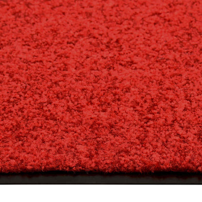 323422 vidaXL Doormat Washable Red 60x90 cm