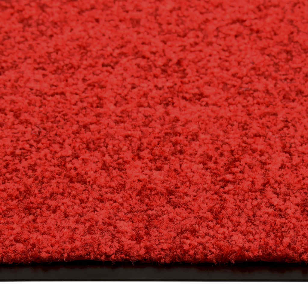 323424 vidaXL Doormat Washable Red 90x120 cm