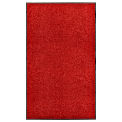 vidaXL Doormat Washable Red 90x150 cm