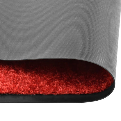 vidaXL Doormat Washable Red 90x150 cm