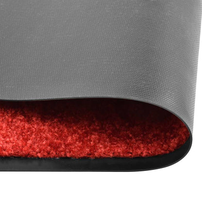 323425 vidaXL Doormat Washable Red 90x150 cm