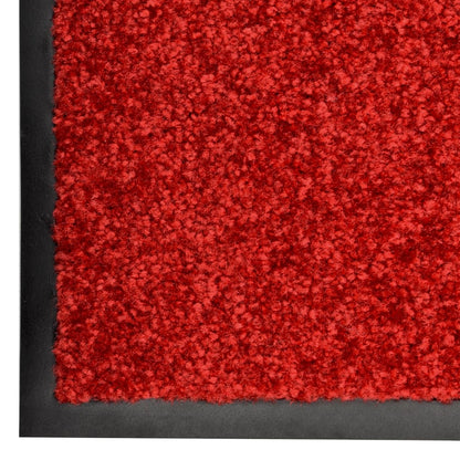 vidaXL Doormat Washable Red 120x180 cm