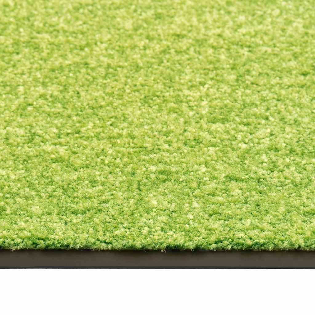 323427 vidaXL Doormat Washable Green 40x60 cm