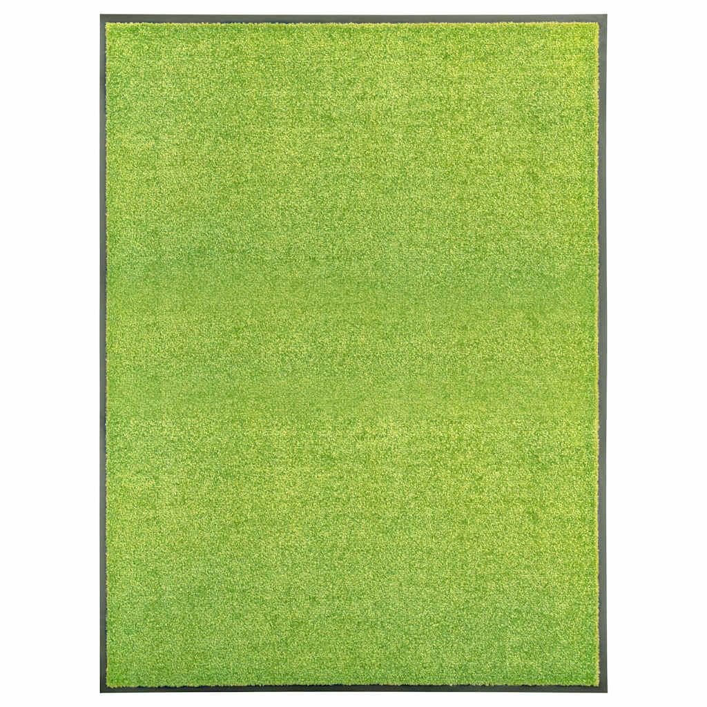 323430 vidaXL Doormat Washable Green 90x120 cm