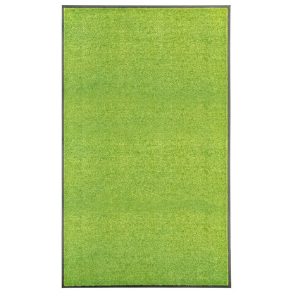 vidaXL Doormat Washable Green 90x150 cm