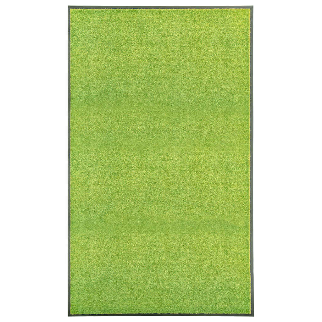 323431 vidaXL Doormat Washable Green 90x150 cm