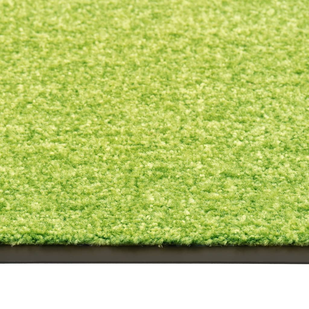 vidaXL Doormat Washable Green 90x150 cm