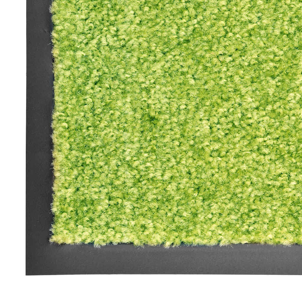 323431 vidaXL Doormat Washable Green 90x150 cm
