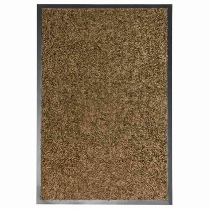 323433 vidaXL Doormat Washable Brown 40x60 cm