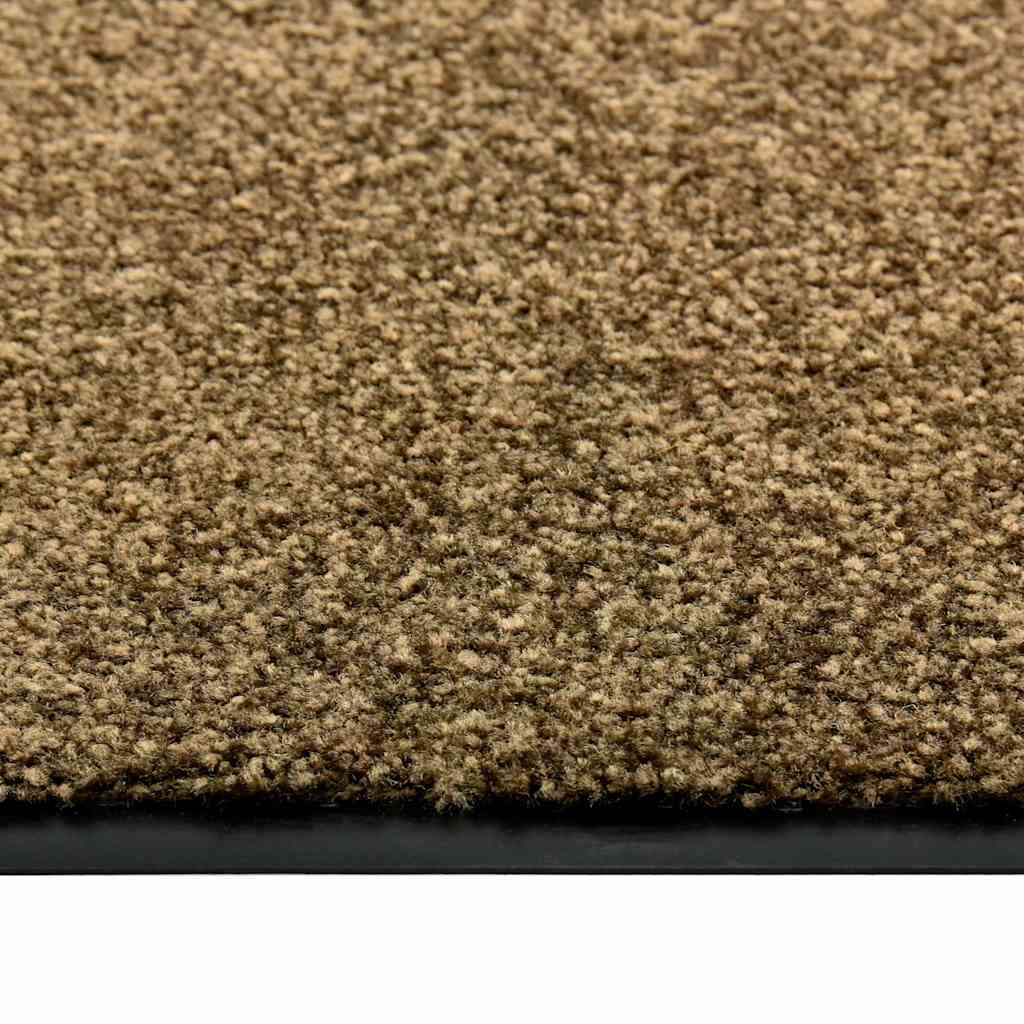 323433 vidaXL Doormat Washable Brown 40x60 cm