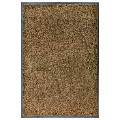 vidaXL Doormat Washable Brown 60x90 cm