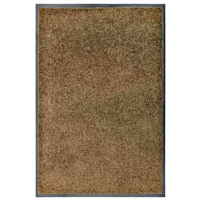 323434 vidaXL Doormat Washable Brown 60x90 cm