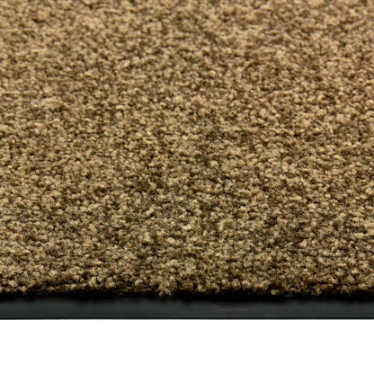 vidaXL Doormat Washable Brown 60x90 cm