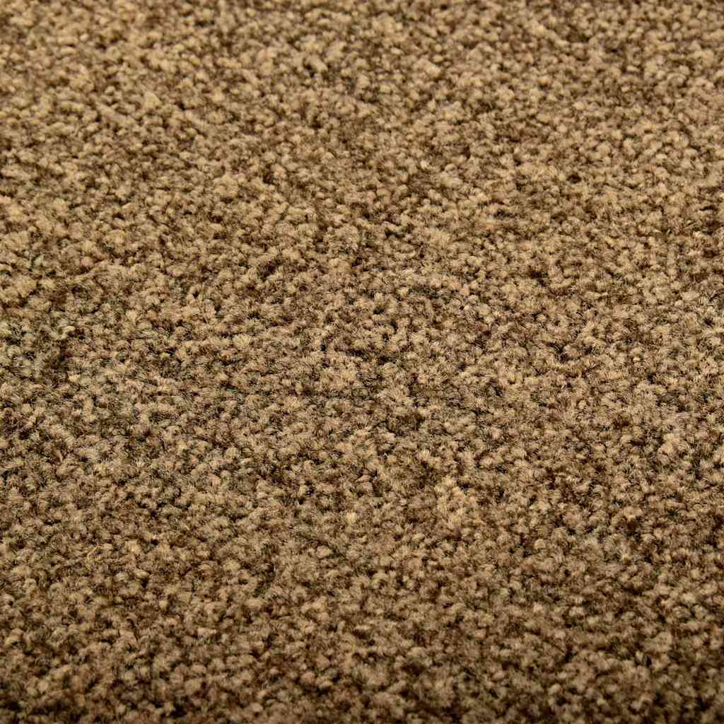 323434 vidaXL Doormat Washable Brown 60x90 cm