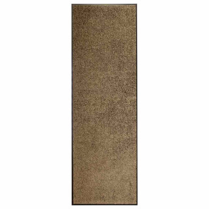 323435 vidaXL Doormat Washable Brown 60x180 cm