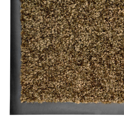 vidaXL Doormat Washable Brown 90x120 cm
