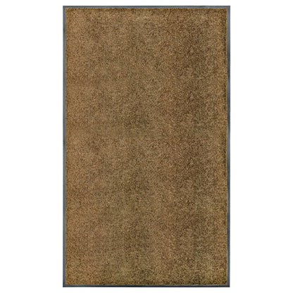 vidaXL Doormat Washable Brown 90x150 cm