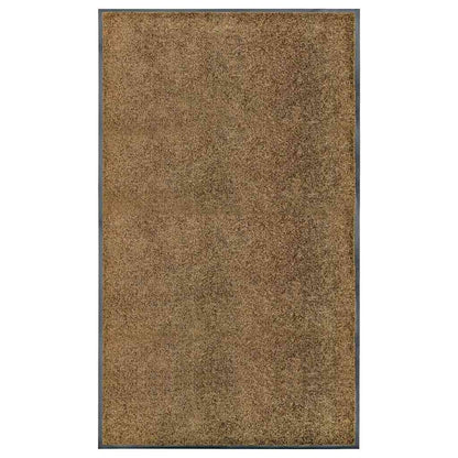 323437 vidaXL Doormat Washable Brown 90x150 cm
