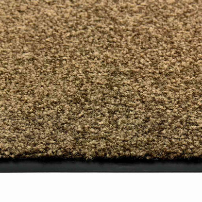 323437 vidaXL Doormat Washable Brown 90x150 cm