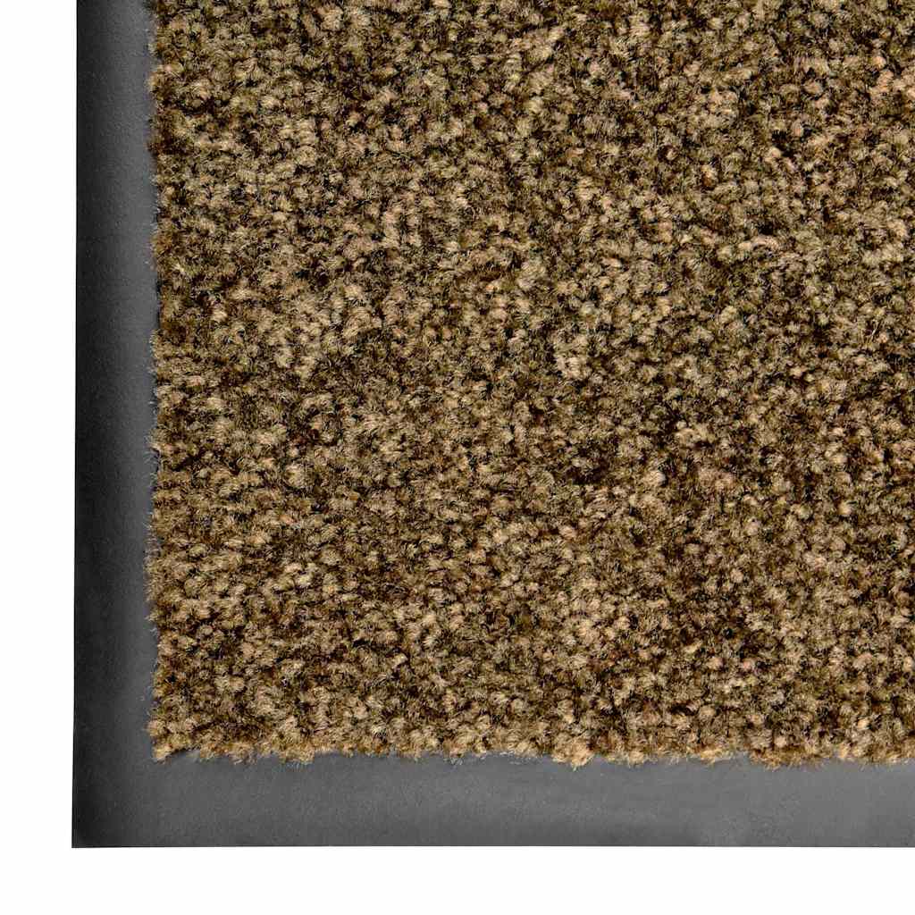 323437 vidaXL Doormat Washable Brown 90x150 cm