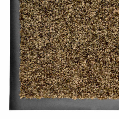 323437 vidaXL Doormat Washable Brown 90x150 cm