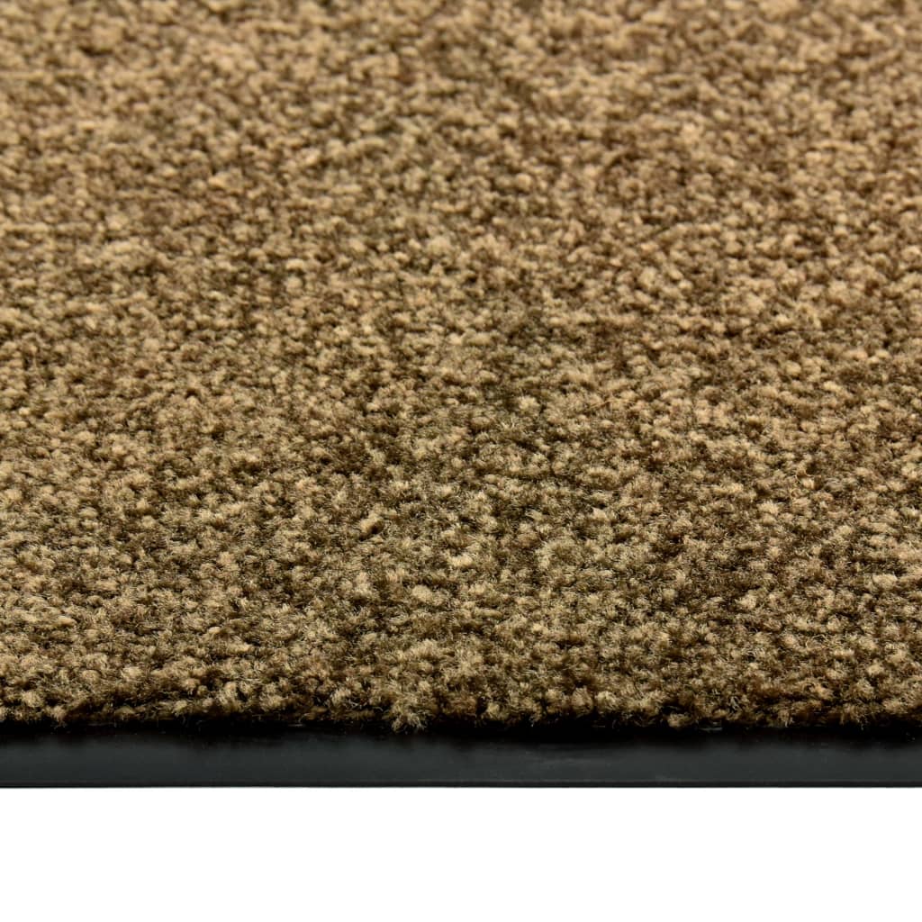 vidaXL Doormat Washable Brown 120x180 cm
