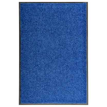 vidaXL Doormat Washable Blue 60x90 cm