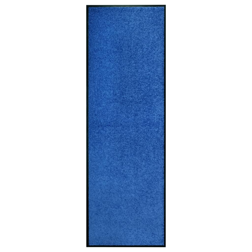 323441 vidaXL Doormat Washable Blue 60x180 cm
