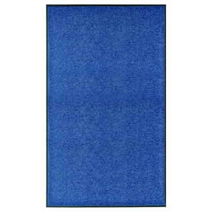 vidaXL Doormat Washable Blue 90x150 cm