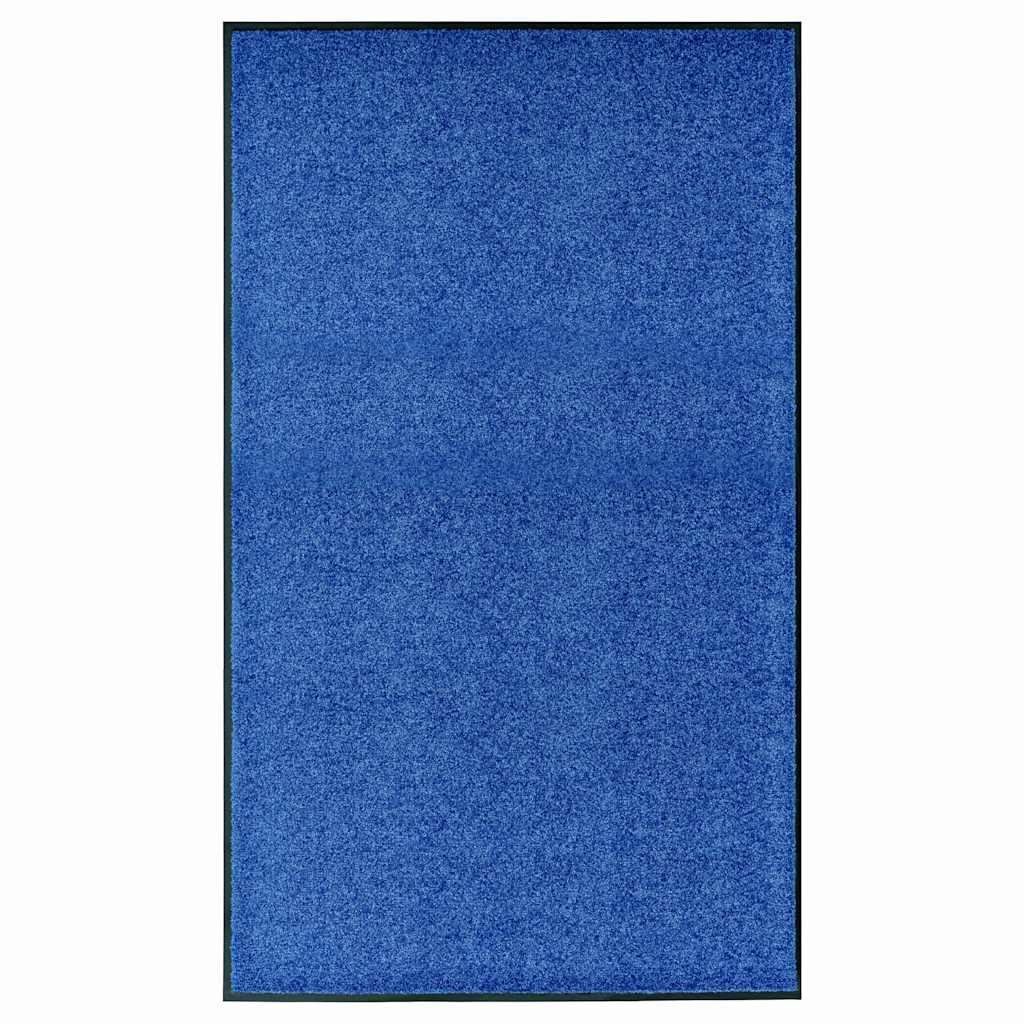 323443 vidaXL Doormat Washable Blue 90x150 cm