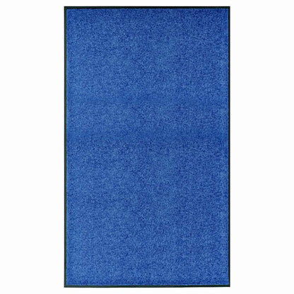 323443 vidaXL Doormat Washable Blue 90x150 cm
