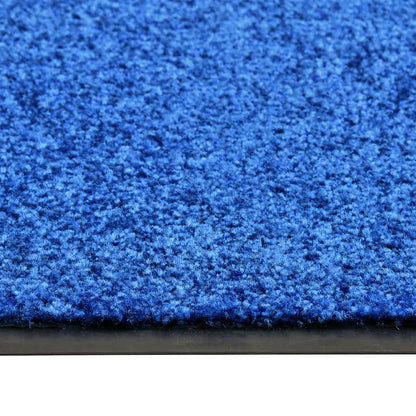 323443 vidaXL Doormat Washable Blue 90x150 cm