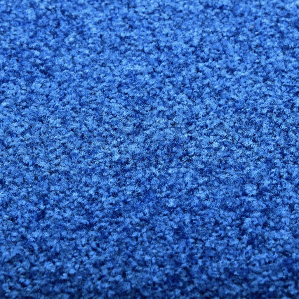 vidaXL Doormat Washable Blue 90x150 cm