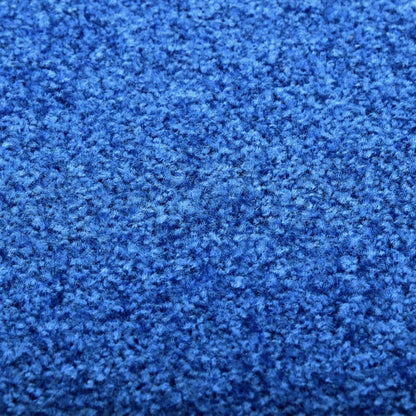 vidaXL Doormat Washable Blue 90x150 cm