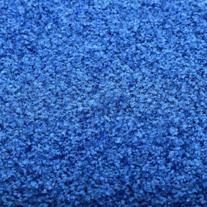 323443 vidaXL Doormat Washable Blue 90x150 cm