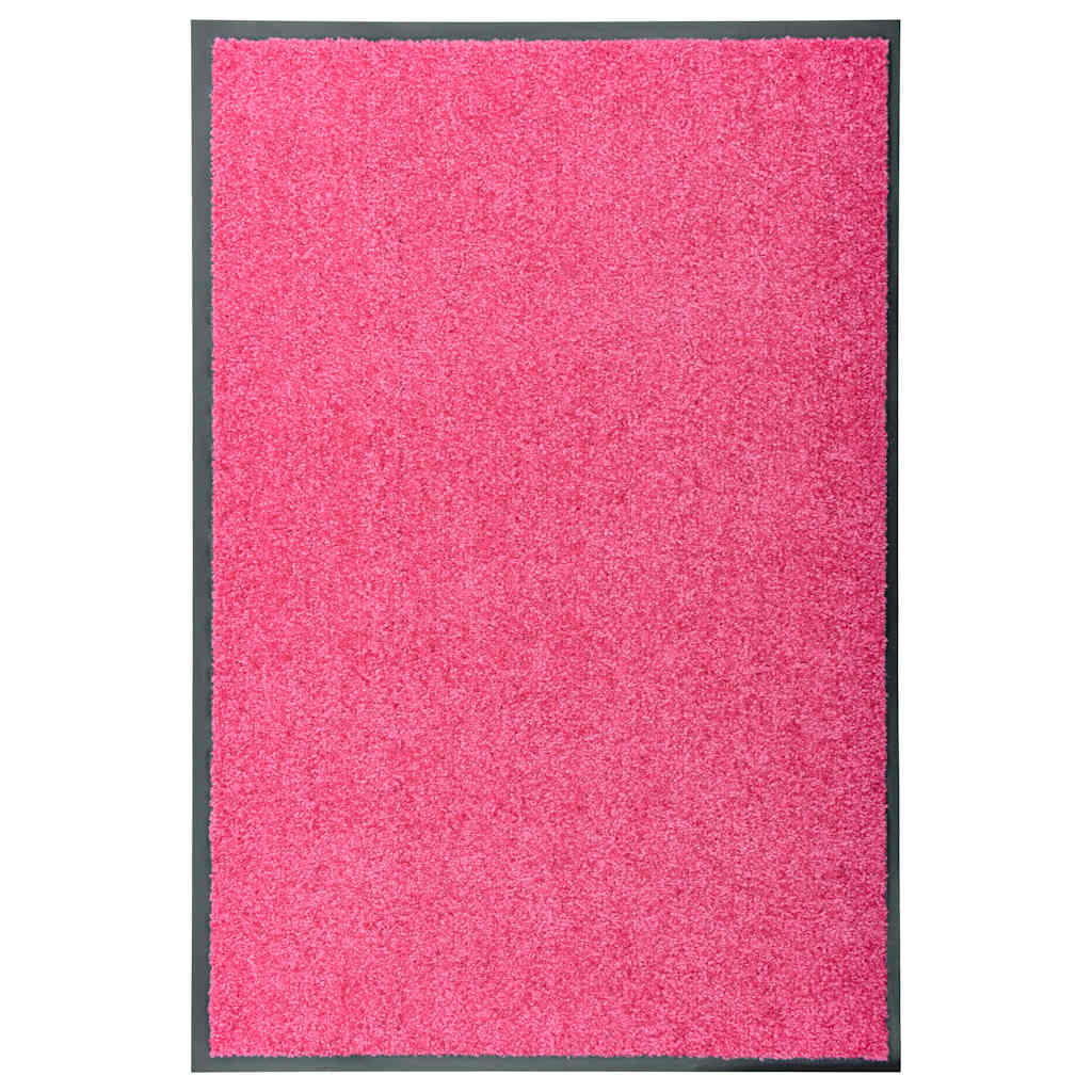 323446 vidaXL Doormat Washable Pink 60x90 cm