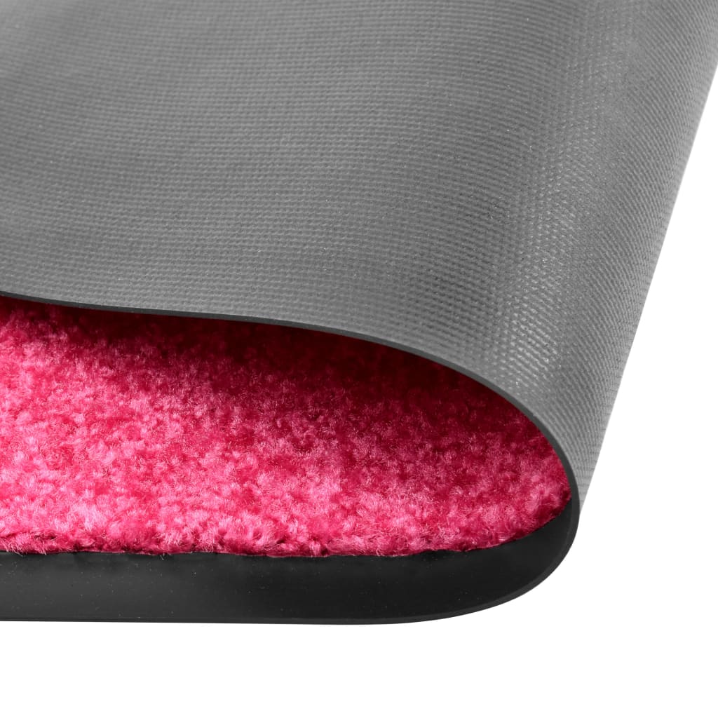vidaXL Doormat Washable Pink 60x90 cm