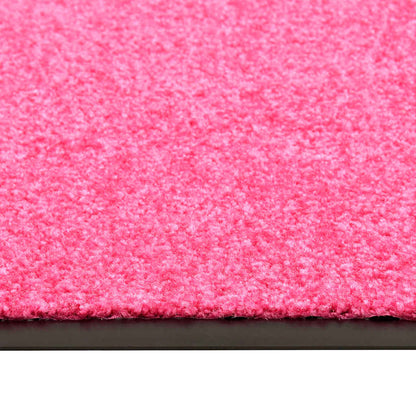 323446 vidaXL Doormat Washable Pink 60x90 cm