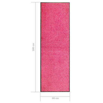 323447 vidaXL Doormat Washable Pink 60x180 cm