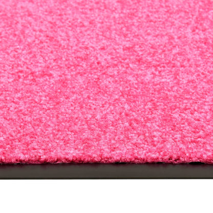 vidaXL Doormat Washable Pink 90x150 cm
