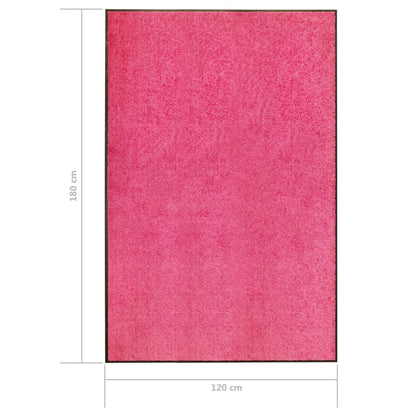 vidaXL Doormat Washable Pink 120x180 cm