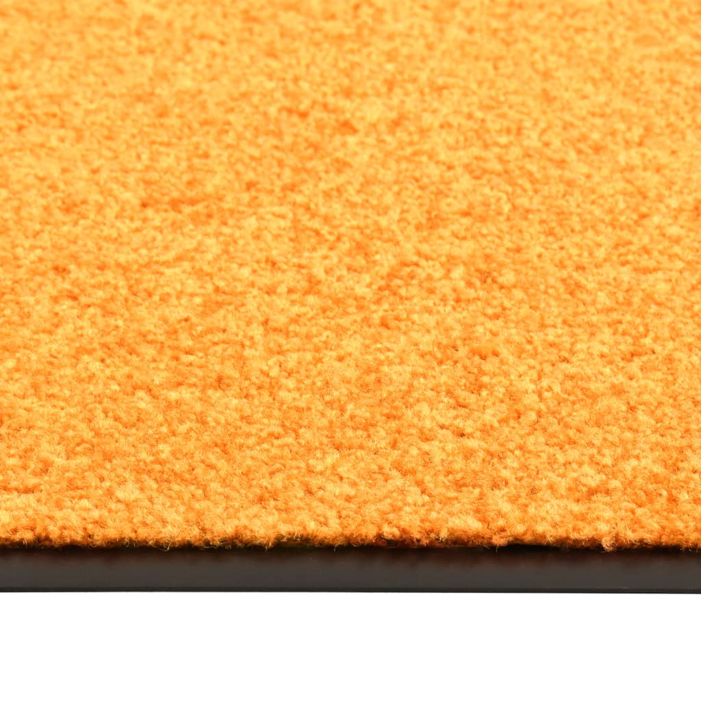 vidaXL Doormat Washable Orange 40x60 cm