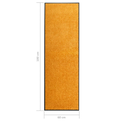 vidaXL Doormat Washable Orange 60x180 cm