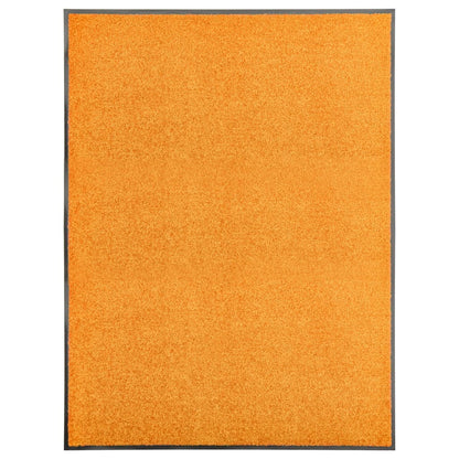 vidaXL Doormat Washable Orange 90x120 cm