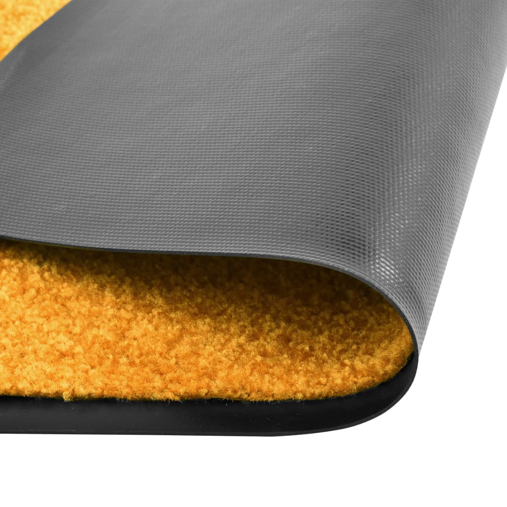 vidaXL Doormat Washable Orange 90x120 cm